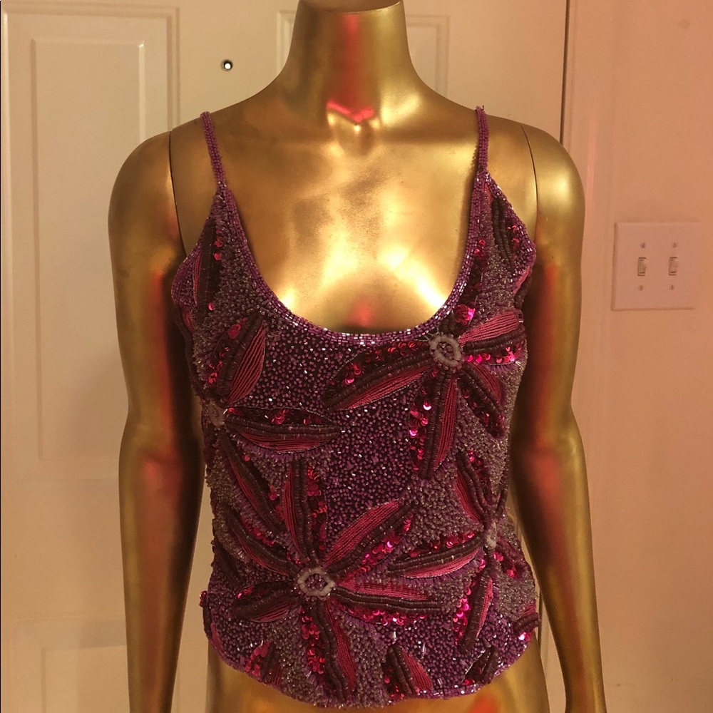 Beautiful beaded strap top